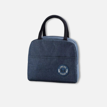 Sac à lunch isotherme et imperméable en tissu bleu jean